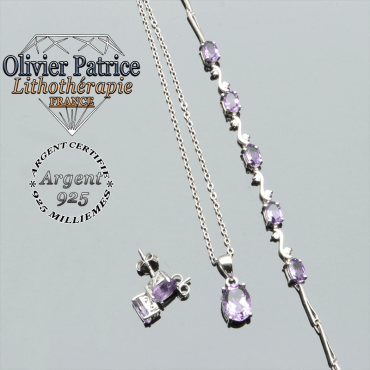 Parure en améthyste en argent 925