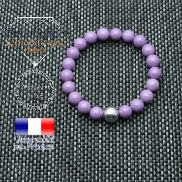 bracelet en pierre naturelle et sa finition boule lisse de 10mm en argent 925 sa pierre est en phosphosiderite