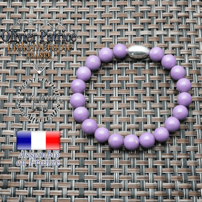 bracelet en pierre naturelle et son appret olive en argent 925 sa pierre est du phophosiderite