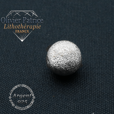 Boule en argent 925 pour bracelet femme ronde et brillante de strass
