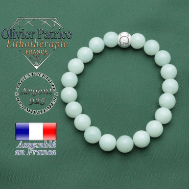 Bracelet moment difficile : jade vert et apprêt sportif des JO