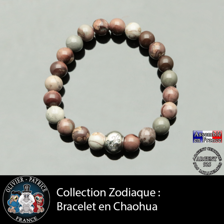 Bracelet chaochua et son signe astrologique boule zircon
