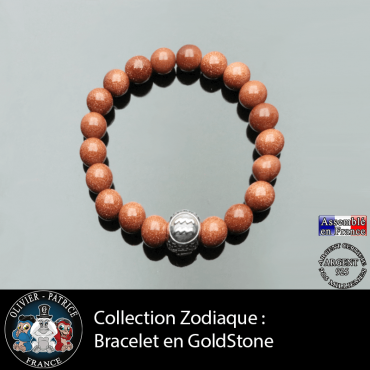 Bracelet 3 faces en astro en pierre goldstone et son signe astrologique