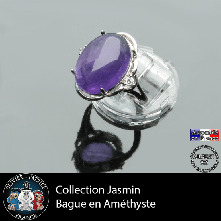 Bague Jasmin en améthyste et argent 925