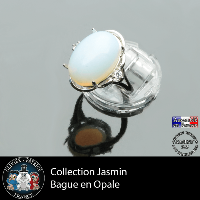 Bague Jasmin en opale et argent 925