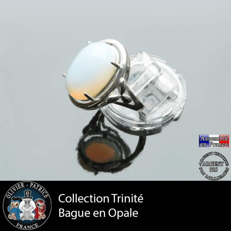 Bague Trinité en opale et argent 925