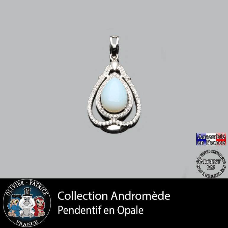 Pendentif Andromède Opale en argent 925