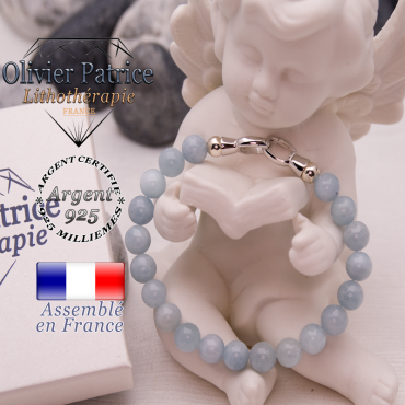Bracelet aigue marine en argent 925