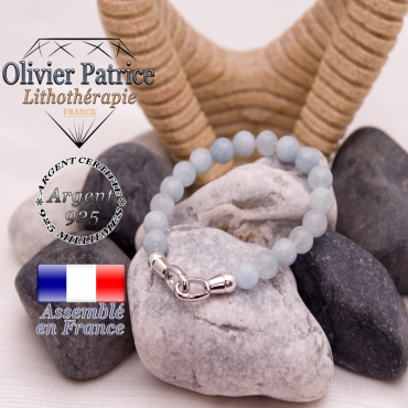 Bracelet aigue marine en argent 925