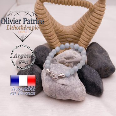 Bracelet aigue marine en argent 925