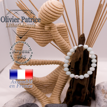 Bracelet aigue marine en argent 925