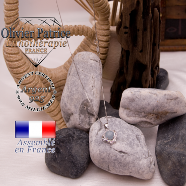 Parure aigue marine : pendentif 2 cœurs et bracelet en argent 925