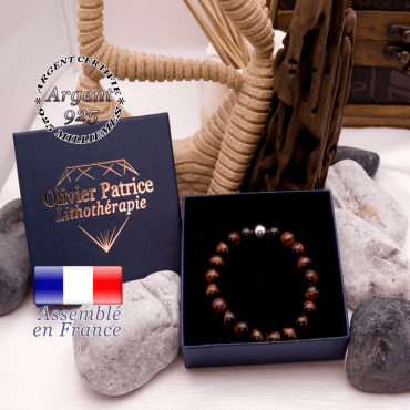 Bracelet œil de taureau en argent 925 dans son écrin