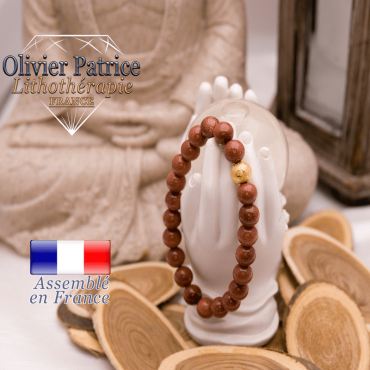 Bracelet goldstone et sa boule plaqué or