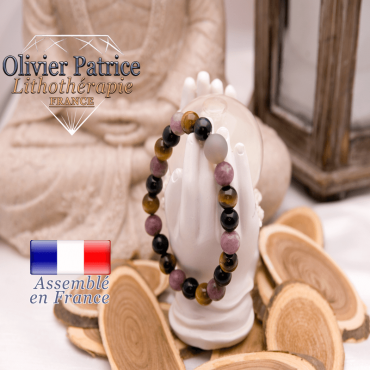 Bracelet aux 4 pierres naturelles de protection