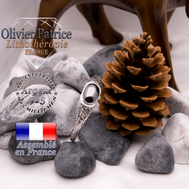 Bracelet toile d'araignée hématite fermé en argent 925