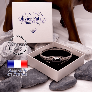 Bracelet toile d'araignée hématite fermé en argent 925