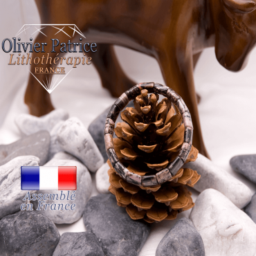 Bracelet de rhodonites rectangulaires assemblées