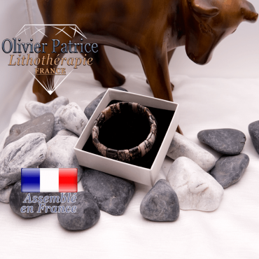 Bracelet de rhodonites rectangulaires assemblées