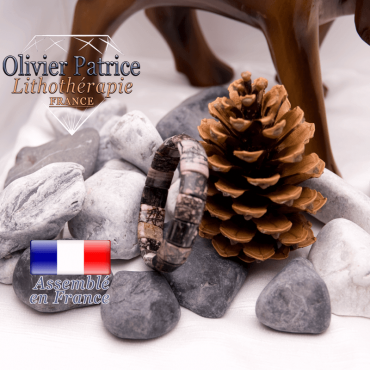 Bracelet de rhodonites rectangulaires assemblées