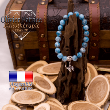 Bracelet apatite charms éléphant alliage