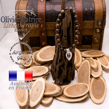 Bracelet bronzite et sa cage strass en argent 925