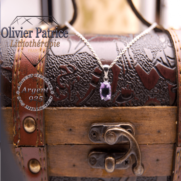 Pendentif améthyste argent 925