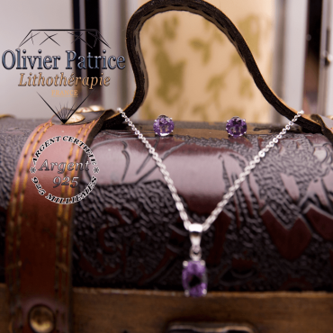 Pendentif améthyste argent 925