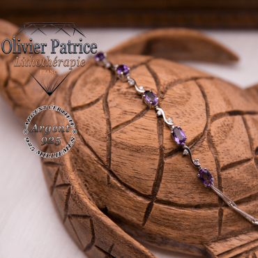 Bracelet améthyste en argent 925