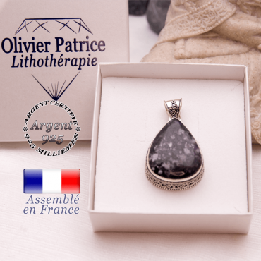 Pendentif en lépidolite et argent 925