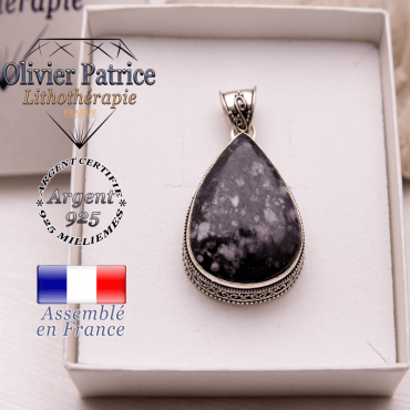 Pendentif en lépidolite et argent 925