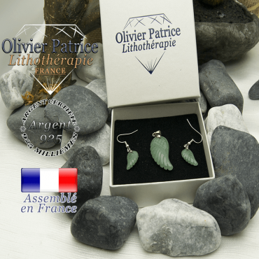 Parure ailes d'anges aventurine