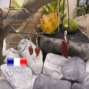 Parure ailes d'ange cornaline