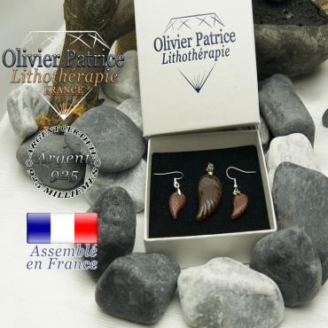 Parure ailes d'ange cornaline