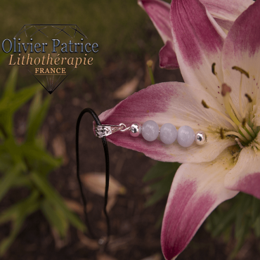 Pendentif aigue marine gouttes de perles en alliage