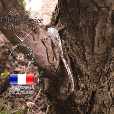 Bracelet aventurine toile d'araignée fermé en argent 925