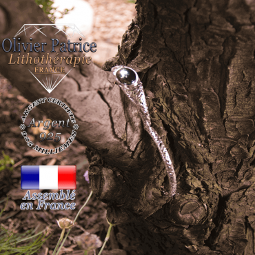 Bracelet hématite toile d'araignée fermé en argent 925