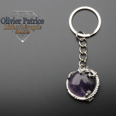 Porte-clés dragon améthyste