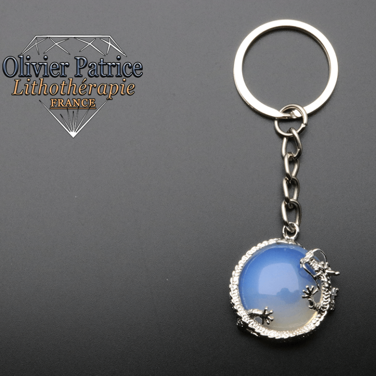 Porte-clés dragon opale