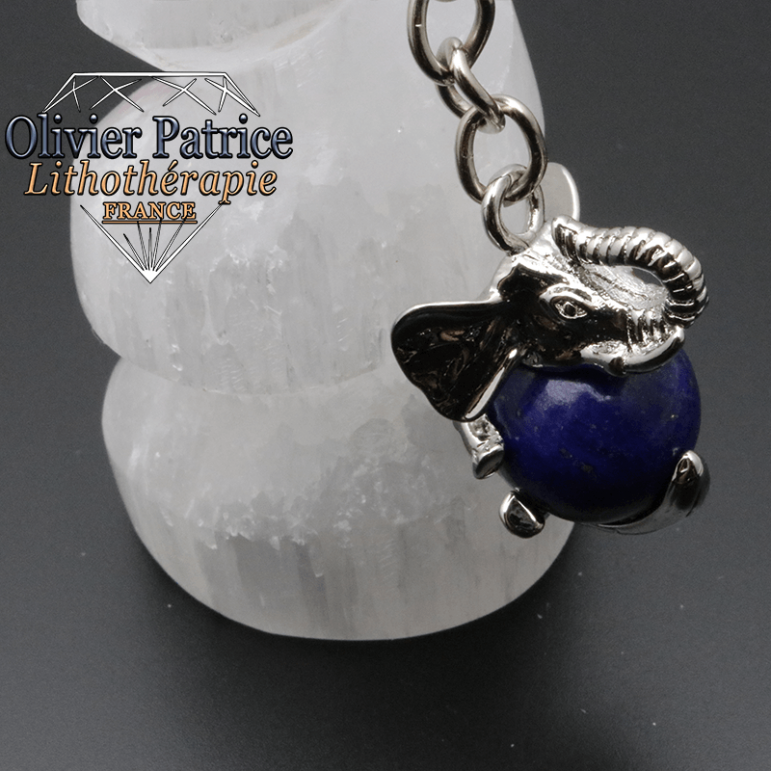 Porte-clés éléphant lapis lazuli