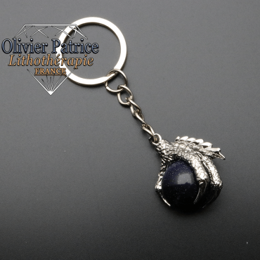 Porte-clés griffe de dragon blue stone