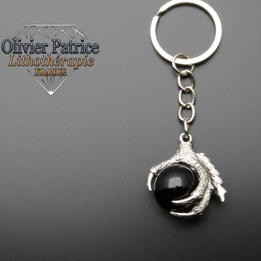 Porte-clés griffe de dragon onyx