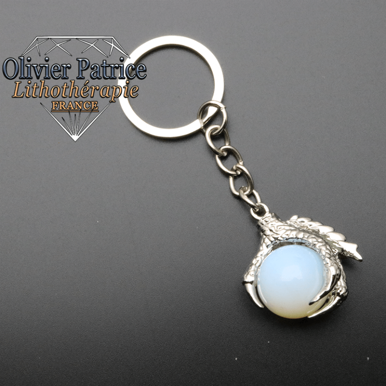 Porte-clés griffe de dragon opale