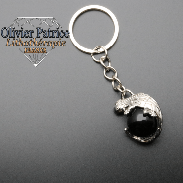 Porte-clés salamande onyx