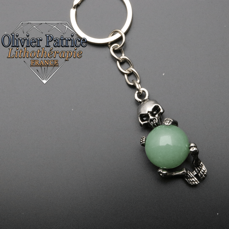 Porte-clés squelette aventurine