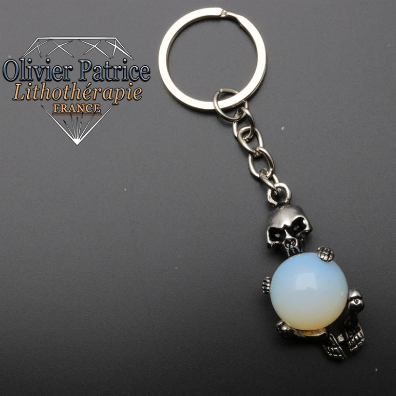 Porte-clés squelette opale