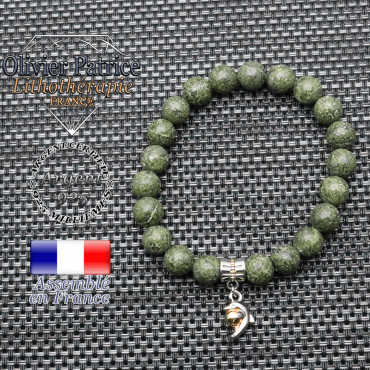 Bracelet serpentine et son charms dauphin plaqué or-argent