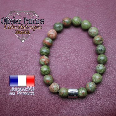 Bracelet unakite et son signe astrologique en alliage