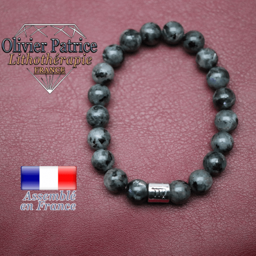 Bracelet larvikite et son signe astrologique en alliage