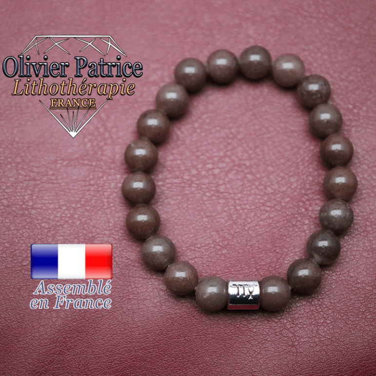 Bracelet de quartz vin et son signe astrologique en alliage
